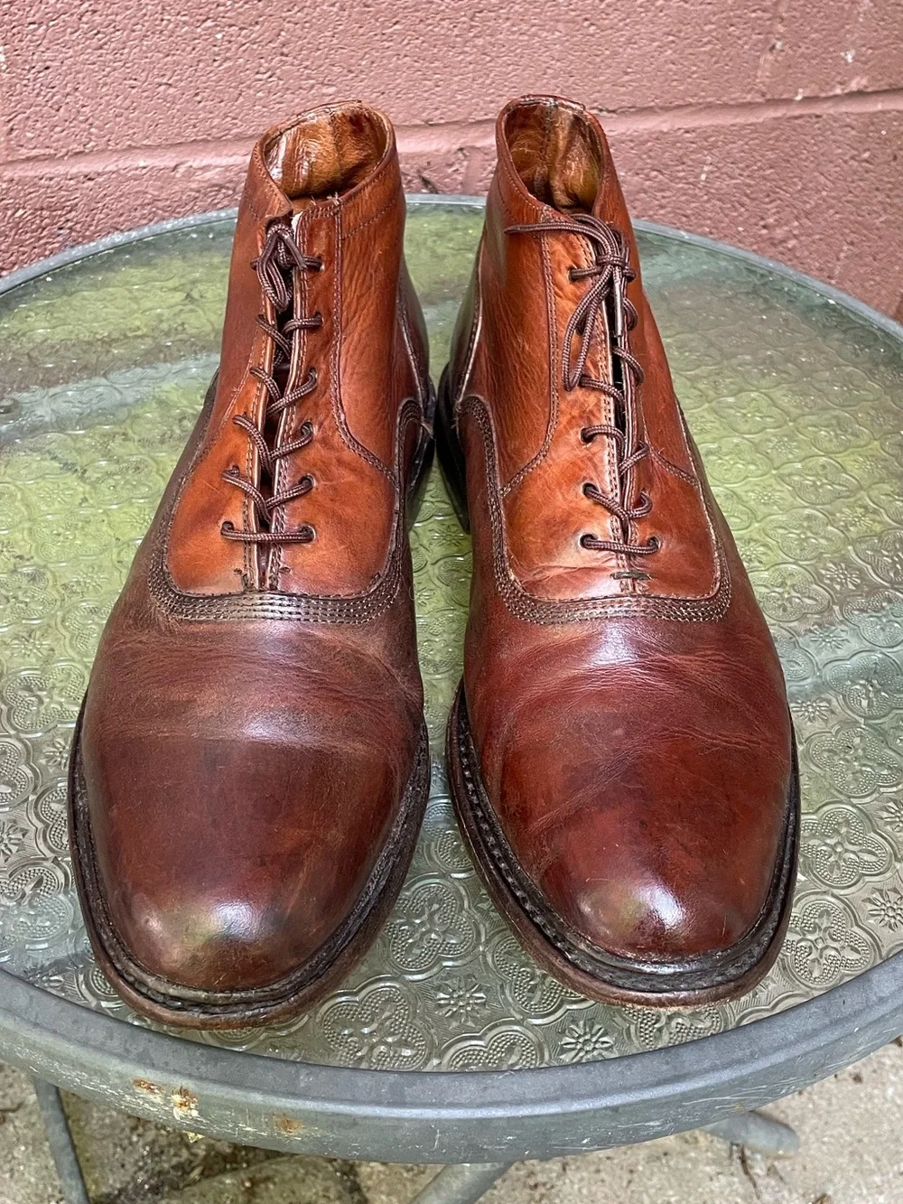 Frye Brown Leather Vintage Chukka Ankle Boots Size 9.5 D